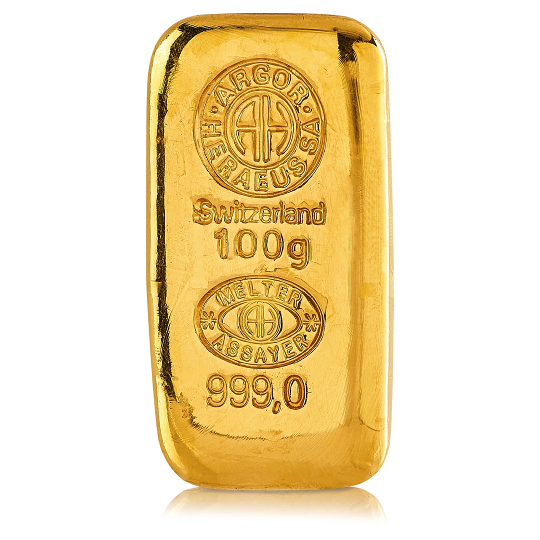 AG argor-heraeus 100g(999,0) Gold Bar